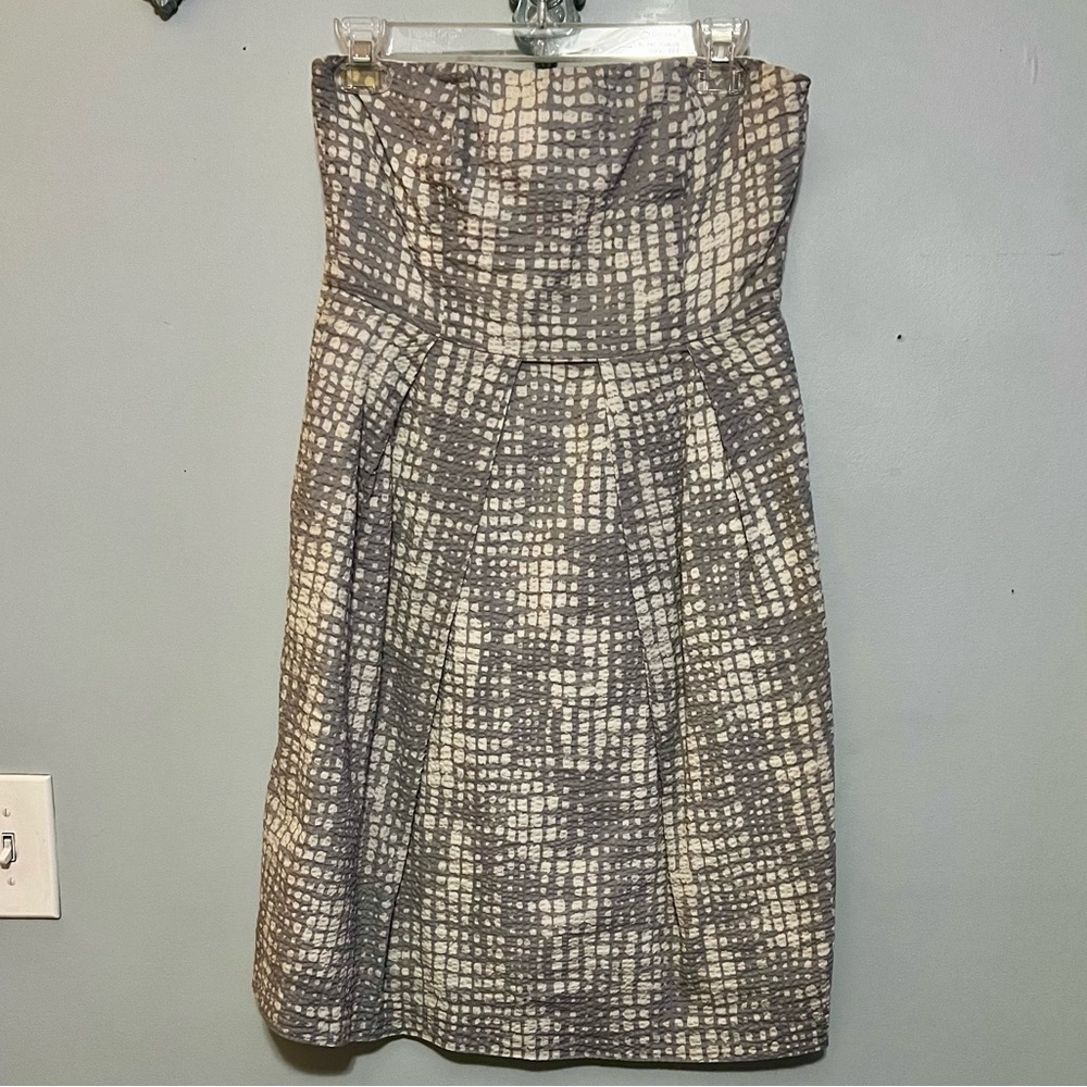 J. Crew 2 gray strapless dress with pockets